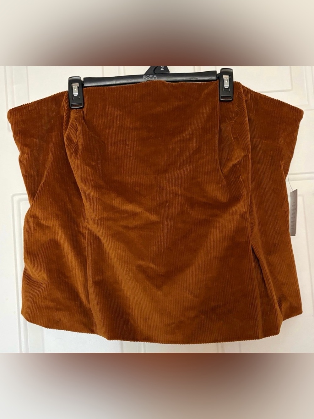 NWT Eloquii Corduroy Strapless Crop Top Women’s size 22